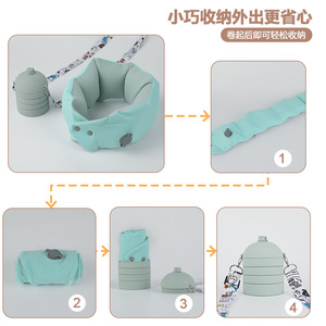 Inflatable U-Shaped <b>Neck</b> <b>Pillow</b> 28x26x14cm Portable Travel <b>Pillow</b> For Airplane And Office Use Sky Blue - Product Image 4