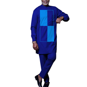 Yibaoli – vêtements traditionnels <span class=keywords><strong>pour</strong></span> hommes, 100 coton ankara wax bazin africain, 2 pièces - Product Image 2