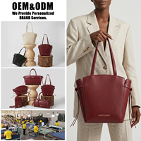 Sacs fourre-tout en cuir véritable LZ Private Label pour femmes, sacs bandoulière en cuir Nappa avec pompon, sac à main minimaliste noir en forme de seau