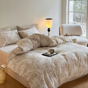 100% Baumwolle Bettwäsche Bett bezug Set King Plain Menge gewaschene Bettwäsche Baumwolle Jacquard Bett bezug Set - Product Image 1