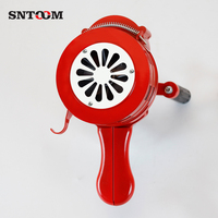 Alarma Manual de Incendio LK-100 con Manivela, 120dB Súper Fuerte, Ligera, de Aleación de Aluminio Resistente a la Intemperie, Alarma Manual de Emergencia contra Humo