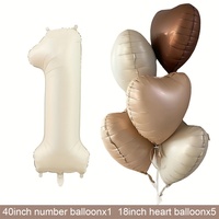 Vente chaude Ins40-inch crème blanc ballon numérique et 18 pouces amour ballon ensemble fête d'anniversaire fiançailles lieu décoration