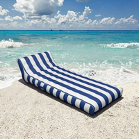 Chaise longue gonflable en forme de L pour adultes - Chaise flottante de plage et de piscine en tissu Oxford 600D PVC