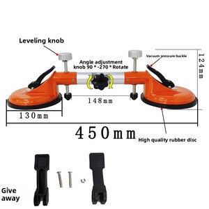 Niveau à ventouse réglable à 90 degrés T300 de qualité industrielle pour <span class=keywords><strong>le</strong></span> collage fixe de carreaux de verre, de céramique et de panneaux de pierre - Product Image 2