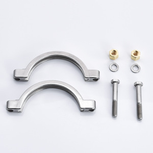 Collier de serrage sanitaire haute pression en acier inoxydable 304, raccord rapide robuste et épaissi pour fixation rapide de tuyaux - Product Image 4