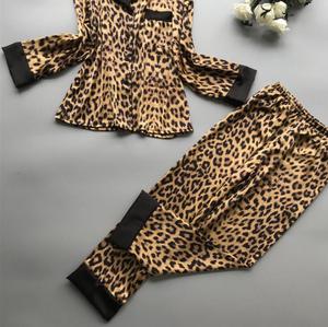 <span class=keywords><strong>Pigiama</strong></span> in Raso di Seta con Stampa Leopardata per Ragazze e Donne, Prodotti Più Venduti - Product Image 4