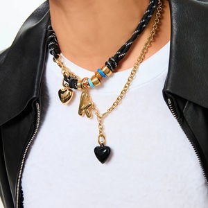 Collier pendentif cœur en acier inoxydable tendance pour femme, bracelet et collier à breloque cœur gonflé, vente chaude - Product Image 4