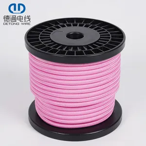 High Quality Twisted Braided Electrical Wire Vintage Color Textile Fabric Cable for Pendant Lamp Power Cord