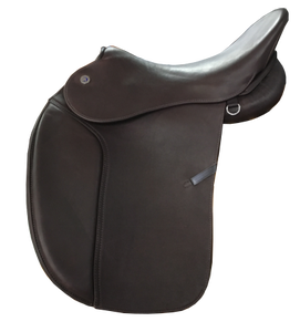 クラシックレザー万能馬サドルReitmeister Iトレーニングとレジャーライディング用ブラックブラウン17 18インチ - Product Image 2