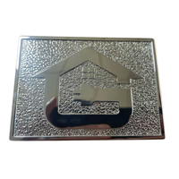 Plaque signalétique gravée au laser la plus vendue, étiquette vierge à fond sablé, électroplaquée, durable, écologique, irrégulière