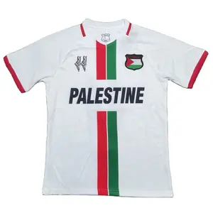 Kaus sepak bola Retro kustom Logo klub angka kaus sepak bola Retro, Jersey sepak bola kustom kualitas tinggi pria, Jersey Sepak Bola Palestina