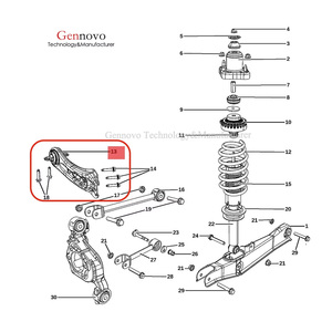 5085416AD 524496 Gennovo, accessoires <span class=keywords><strong>de</strong></span> <span class=keywords><strong>suspension</strong></span> automobile <span class=keywords><strong>de</strong></span> qualité OE, <span class=keywords><strong>bras</strong></span> <span class=keywords><strong>de</strong></span> <span class=keywords><strong>suspension</strong></span> pour CHRYSLER 200 2011-2014 DODGE AVENGER 2008-2014 - Product Image 5