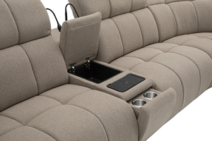 Sofá Reclinable Eléctrico de Lujo Estilo Italiano, Conjunto de <span class=keywords><strong>3</strong></span> <span class=keywords><strong>Plazas</strong></span> con Control <span class=keywords><strong>Motorizado</strong></span> del Reposacabezas, Sofá Modular para Residencia o Villa - Product Image 6
