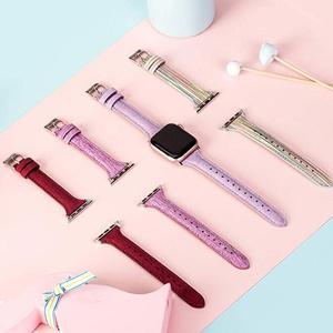 Banda de reloj para <span class=keywords><strong>Apple</strong></span> <span class=keywords><strong>Watch</strong></span> de tejido de lona con <span class=keywords><strong>oro</strong></span> <span class=keywords><strong>rosa</strong></span> <span class=keywords><strong>correa</strong></span> de las mujeres y los hombres Compatible iWatch - Product Image 2