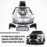 Kit carrosserie en fibre de carbone forgée style MSY 2025 pour Rolls Royce Cullinan 18-23, comprenant capot, pare-chocs et phares