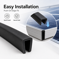Bande d'étanchéité en caoutchouc EPDM pour panneau solaire photovoltaïque, bande de protection anti-âge pour le bord du module photovoltaïque, pour cadre de montage solaire