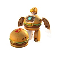 Juguete Transformable de Comida Rápida, Hamburguesa, Papas Fritas, Helado, Robot Deformable, Modelo de Plástico ABS, Figura de Acción para Niños, Regalo Unisex