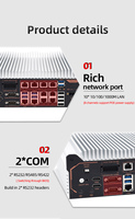 Sin ventilador mini pc i9 12th gen 64G 8 * PoE GbE LAN solución de accesorios con Mini PC industrial Core i7