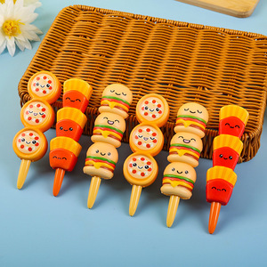 ปากกาบีบคลายเครียดรูปเบอร์เกอร์และเฟรนช์ฟรายส์น่ารัก ทำจาก TPE นุ่ม พกพาสะดวก ของเล่นสำหรับเด็กอายุ 8-13 ปี เหมาะสำหรับทุกเพศทุกวัย ใช้เป็นเครื่องเขียนเพื่อการเรียนรู้ - Product Image 1