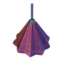 Juguetes Sensoriales Impresos en 3D de Material PLA, Juguetes Antiestrés con Diseño Espiral en Espiral, Torre Hexagonal Fractal