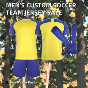 Maillot de football unisexe personnalisé OEM, kits de football respirants à manches courtes pour l'été, avec impression de nom – Vente chaude - Product Image 2