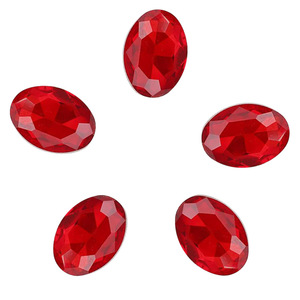 Oval Rhinestone Stickers 16 Facets Pink <b>Pointed</b> Bottom Jewelry Accessories For Phone Decoration - Product Image 4