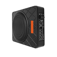 Subwoofer de voiture actif ultra-plat en aluminium AK-16S DC 12V à bobine simple de 10 pouces, 150W RMS, haut-parleur de siège fin, puissance maximale 800W