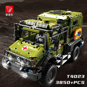 T4023 Unimog Off-road Ambulance <b>Building</b> <b>Block</b> <b>Set</b> 800+ Pieces Static Model Toy For Teenagers 7-14 Years Old - Product Image 4