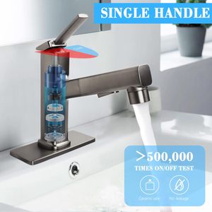 Bathroom Sink <strong>Faucet</strong> with Pull Out Sprayer,Utility Bar Sink <strong>Faucet</strong>, Lavatory Pull Down <strong>RV</strong> Sink <strong>Faucets</strong> with Rotating Spout - Product Image 6