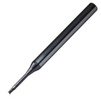 Fraise carrée métrique en carbure de tungstène micro, diamètre 0,2-2,5 mm, 2 cannelures, revêtement titane, pour fraisage de cavités profondes sur routeur CNC/PCB 3 mm