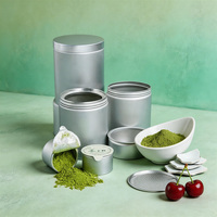 Boîtes en fer blanc hermétiques YY de qualité alimentaire avec couvercle à vis pour snacks, bonbons, café, poudre de matcha, 40-50g, emballage alimentaire vide