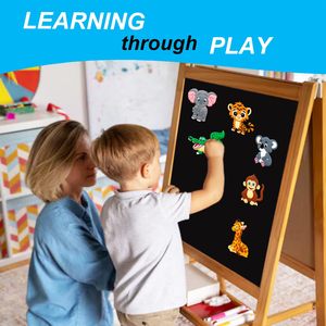 Aimants de réfrigérateur ovales imperméables écologiques <span class=keywords><strong>pour</strong></span> tout-petits, animaux sauvages, grands, mignons, doux, entièrement magnétiques, en caoutchouc, jouets <span class=keywords><strong>pour</strong></span> enfants - Product Image 6