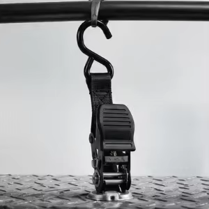 DAJIA 1" (25mm) Truck Ratchet Tie Straps 1"X15ft(4.5M) PES Material S Hook J-Hook GS Certified 1000kg Break Strength