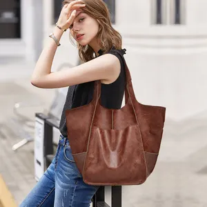 Borsa a mano Casual Vintage borsa da donna borsa a tracolla portafoglio in pelle borsa grande nuova borsa all'ingrosso