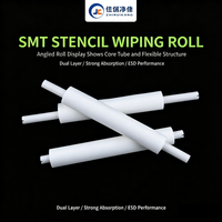 Rouleau de papier essuie-tout pour pochoirs SMT, 55% pâte de bois, 45% polyester, sans peluches, pour imprimante DEK MPM