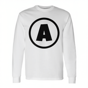 T-shirt a maniche lunghe Aqua Bats con logo nero, vestibilità unisex - Product Image 2