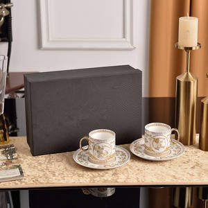 Ensemble de 2 tasses et soucoupes en céramique de luxe européenne, vente chaude - Product Image 1
