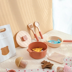 Ensembles de <span class=keywords><strong>cuisine</strong></span> colorés pour tout-petits, jouets <span class=keywords><strong>en</strong></span> bois d'imitation, ensemble de <span class=keywords><strong>cuisine</strong></span> réaliste, casseroles et poêles - Product Image 3