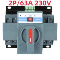 Mulang MLQ2-4P/63 2P Manual & Otomatis 400V 50Hz Smart ATS Saklar Transfer Otomatis Kembali Sendiri IP6X/IPX2 63/125A