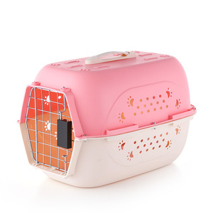 Wholesale Luxury PP Plastic Fashion Airline Approved Pet Transport Box Cat Cage <b>Dog</b> Travel Carrier Transportador - Product Image 3