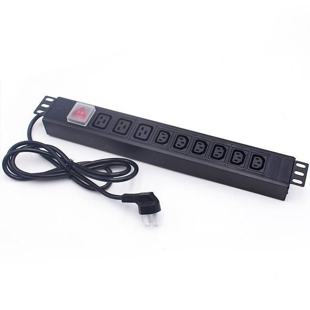 Cabinet Rack PDU Socket 19'' 1.5U 10A C13 C19 Switch Power Distribution Unit 8way PDU