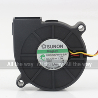 Sunon 5V 24V 48V DC12V 1.2W AC EC 5015 50X50X15MM 5CM Konverter Frekuensi Bantalan Magnetik 3-kabel GB1205PHV1-8AY-ZP Kipas Pendingin