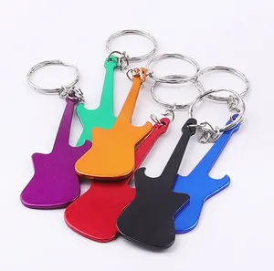 Alüminyum bira açacağı gitar anahtarlık şişe açacağı anahtar toplayıcı EDC cep anahtarlık eğlenceli hediyeler akustik gitar elektro gitar anahtar