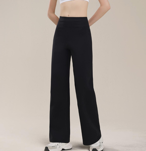 Nouveau pantalon de yoga pour femmes, respirant, en coton, doux pour la peau, taille haute, élastique, coupe droite, pour le fitness et le sport - Product Image 4