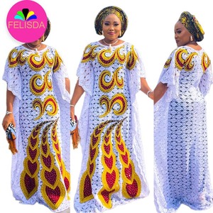 White Dashiki Dress - Elegant African Maxi for Women