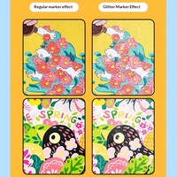 Stylo marqueur double tête Baiyi 96 couleurs, pointe ronde de 6 mm pour papier, encre fluorescente et scintillante effet étoile