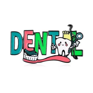 Nouvelle broche fantaisie d'hygiéniste dentaire avec brosse à <span class=keywords><strong>dents</strong></span>, badge dentaire Kawaii, broche amusante pour les soins dentaires, souvenir pour dentiste, cadeau - Product Image 1