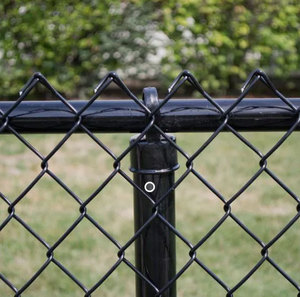 Usine directe pas cher 6ft hauteur couleur noire enduit clôture <span class=keywords><strong>de</strong></span> maillon <span class=keywords><strong>de</strong></span> chaîne résidentielle avec poste. - Product Image 6