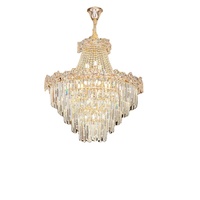 Lustres modernes de luxe pour villa, escalier, hall d'hôtel, salle de banquet, lustre en cristal sur mesure