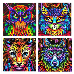 Kit Pittura Diamante 5D Personalizzato all'Ingrosso, Serie Animali Gufo e Lupo, Pittura Diamante Fai da Te - Product Image 1